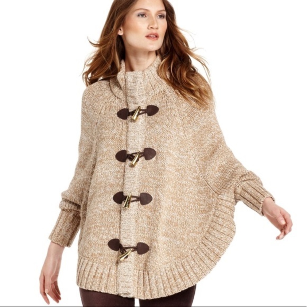 SOLD Michael Kors Toggle Button Cape Cardigan XS - Picture 2 of 8